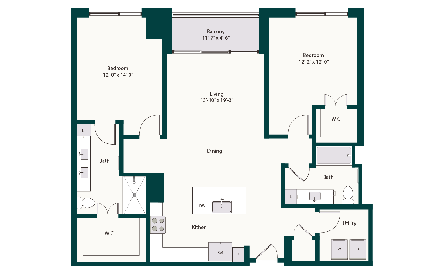 Floor plan layout diagram for B3